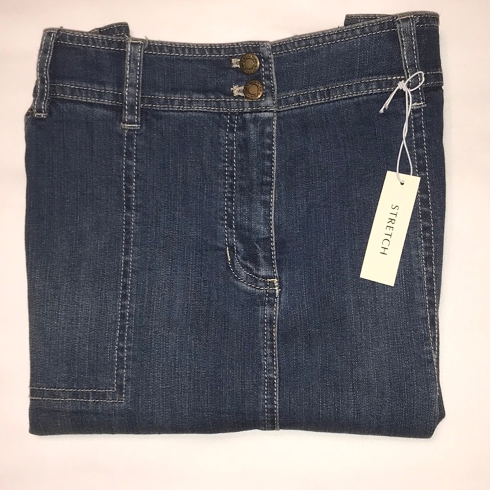 NWT Jones New York Sport Desert Wash Jean Skirt